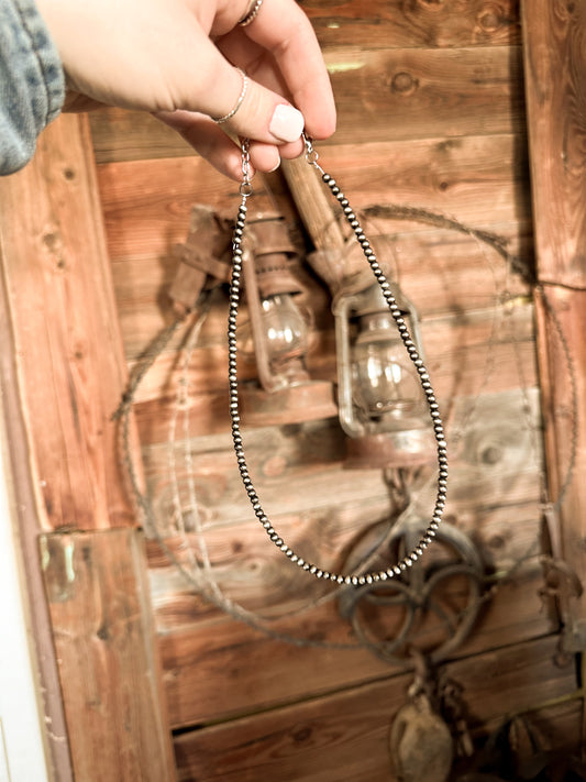 Faux Navajo Pearl Single Strand Necklace - 4mm