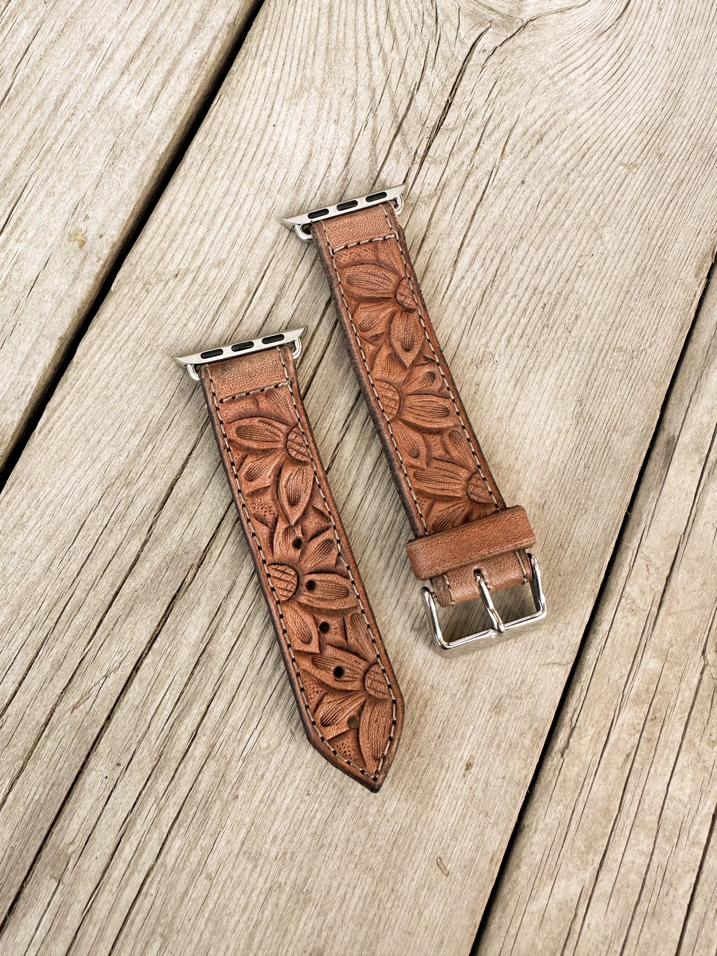 Sunflowers Leather Smart Watch Band