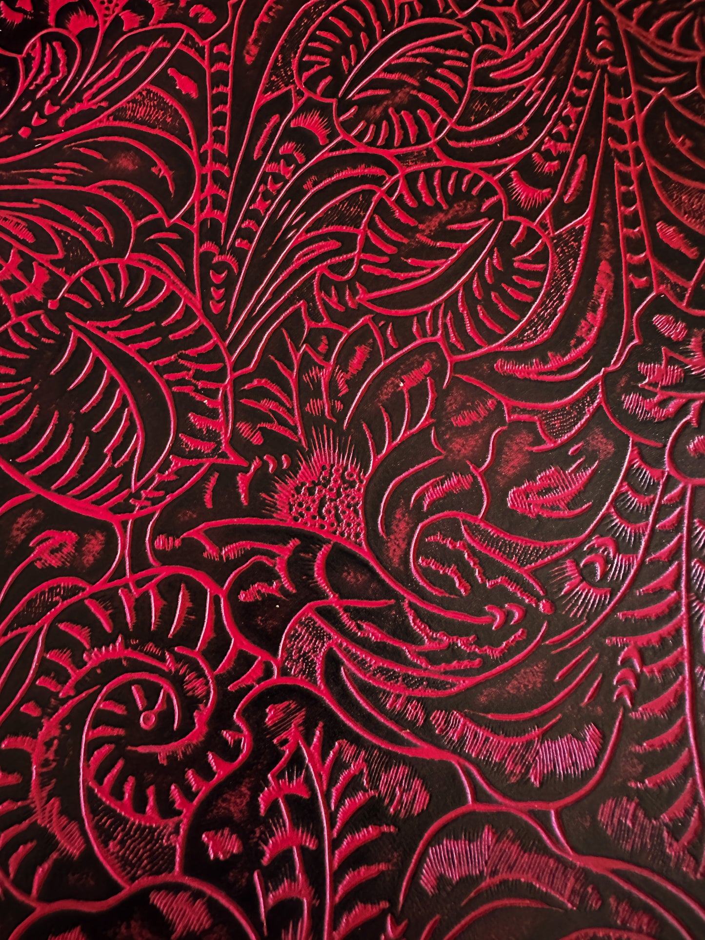 Embossed Leather Hair Clip