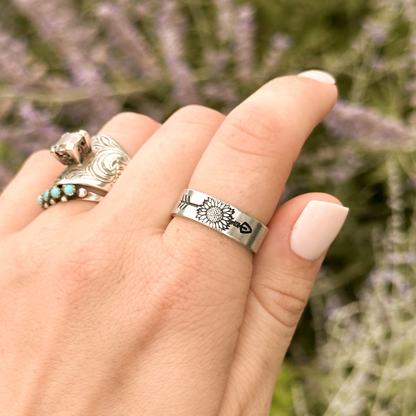 Sunflower Arrow Ring