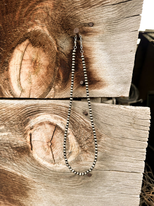 Faux Navajo Pearl Single Strand Necklace - 6mm