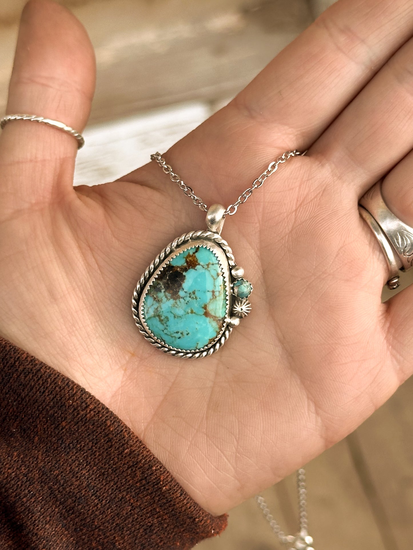 Baja Turquoise & Sterling Silver Necklace