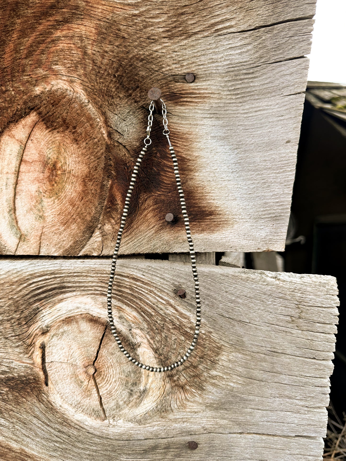 Faux Navajo Pearl Single Strand Necklace - 4mm