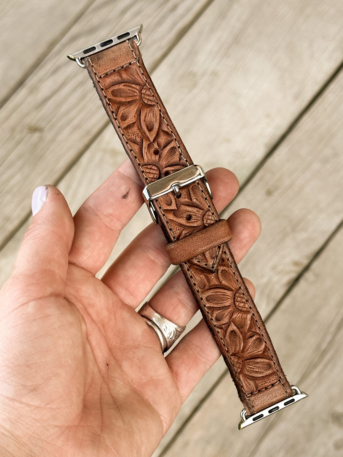 Sunflowers Leather Smart Watch Band