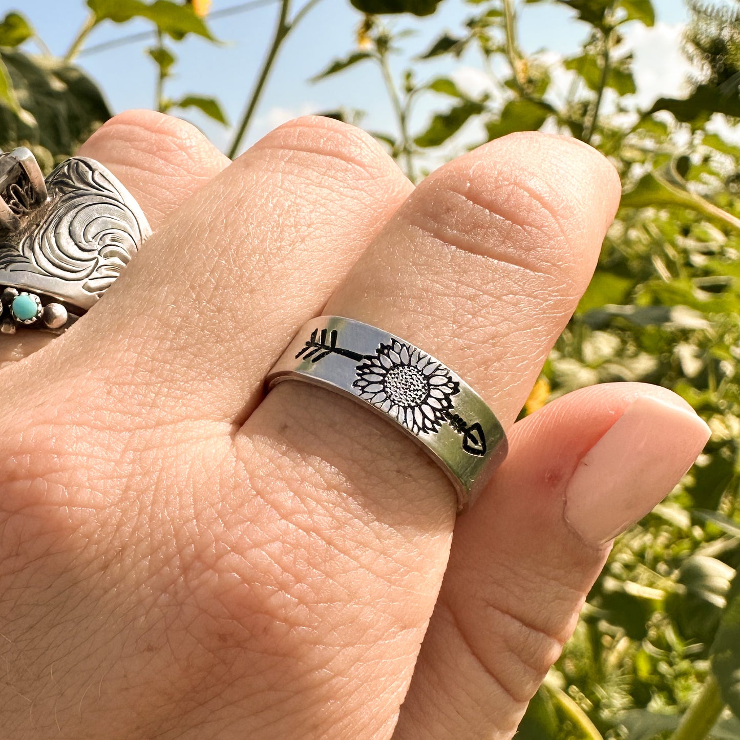 Sunflower Arrow Ring