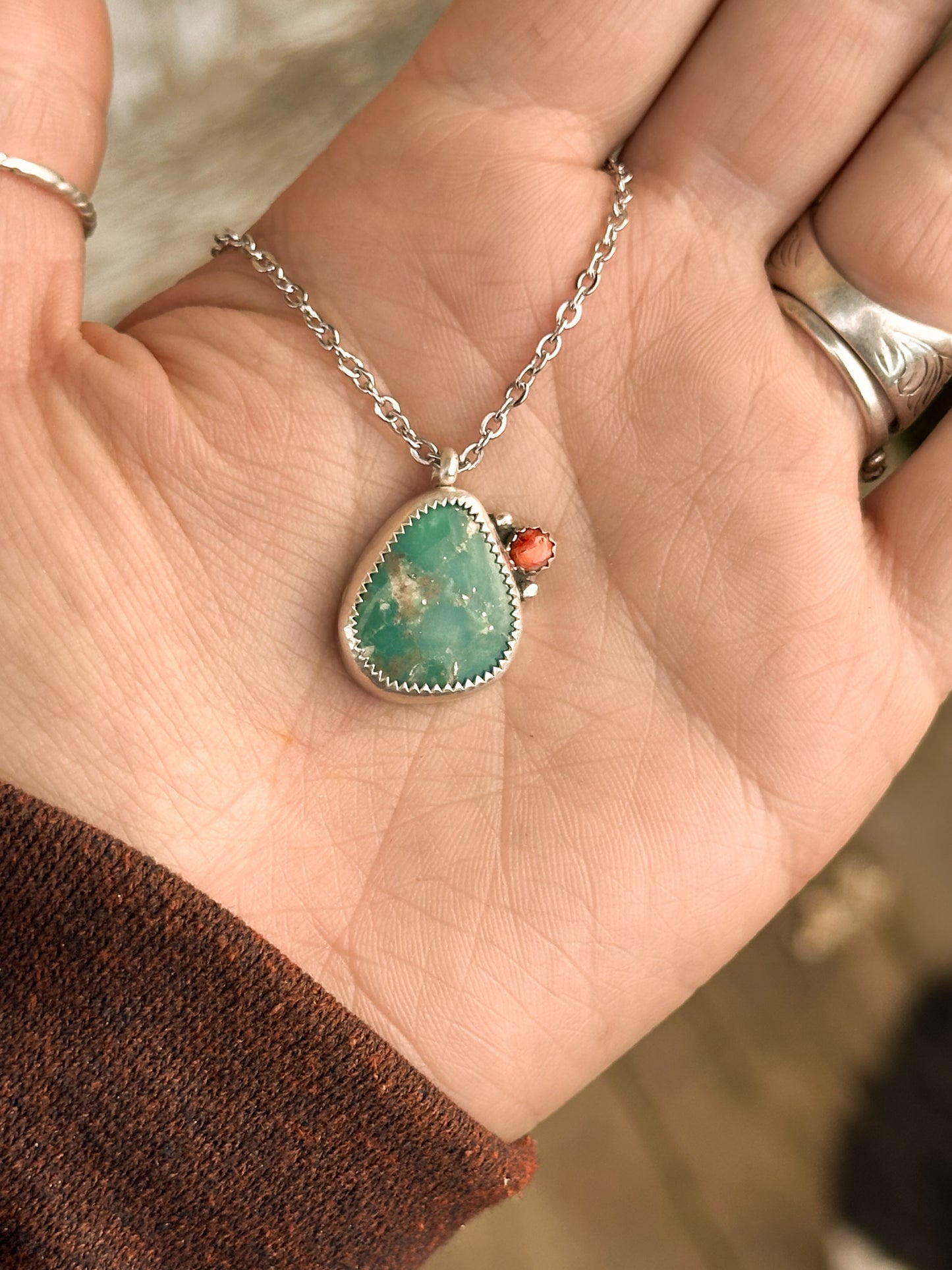 Campitos Turquoise & Sterling Silver Necklace