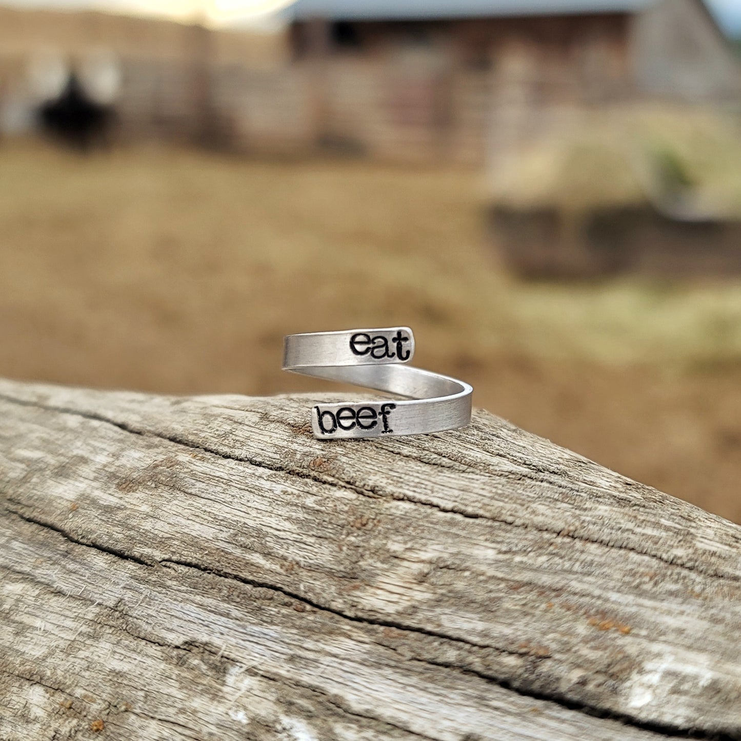 Eat Beef Thin Wrap Ring