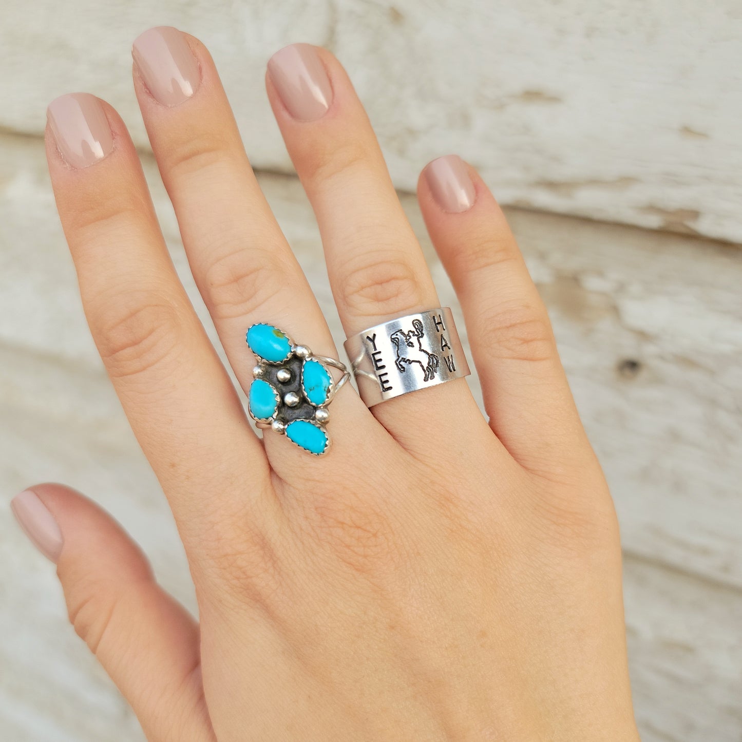 Yeehaw Rodeo Cowboy Wide Ring