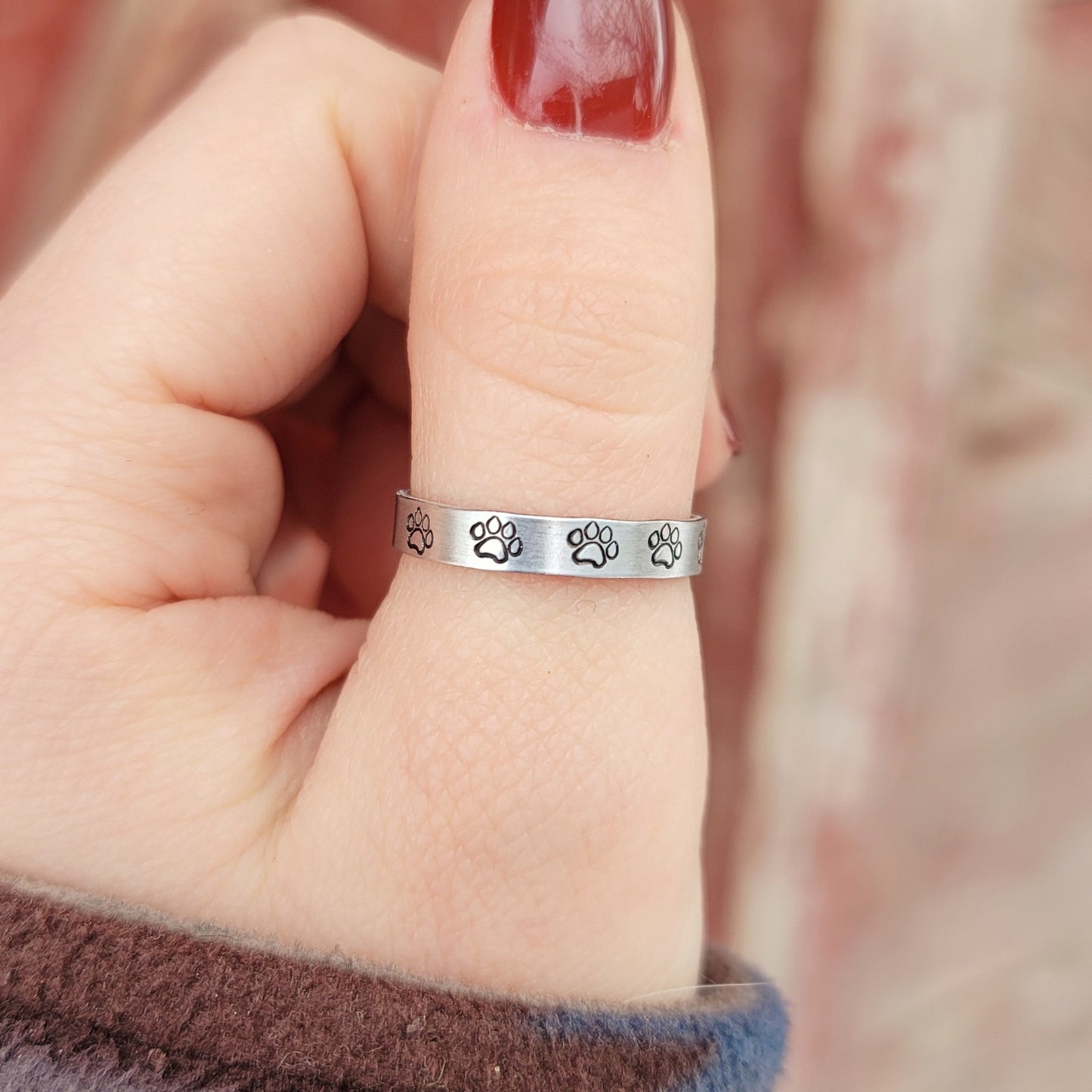 Paw Print Stacker Ring