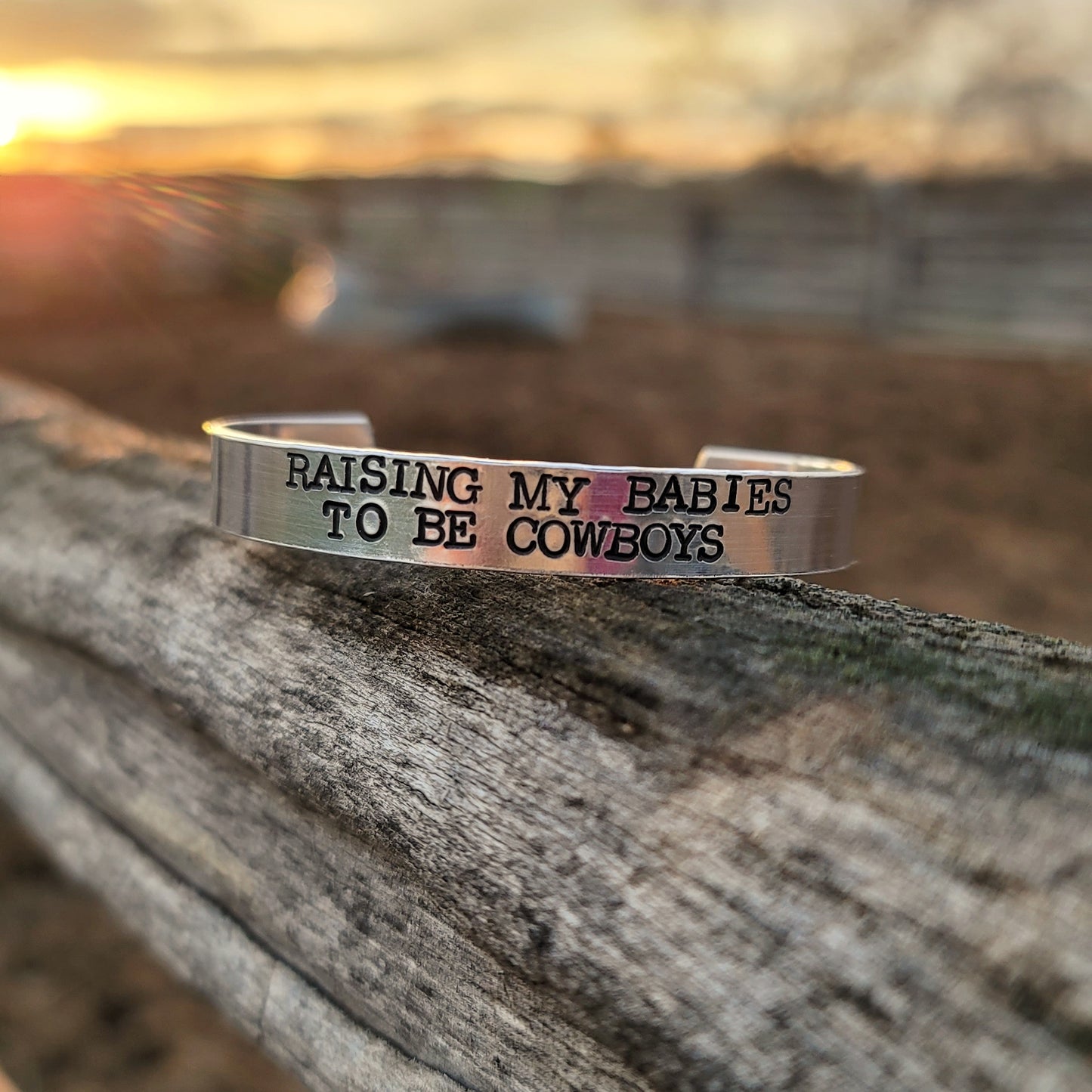 Raising My Babies To Be Cowboys Bracelet
