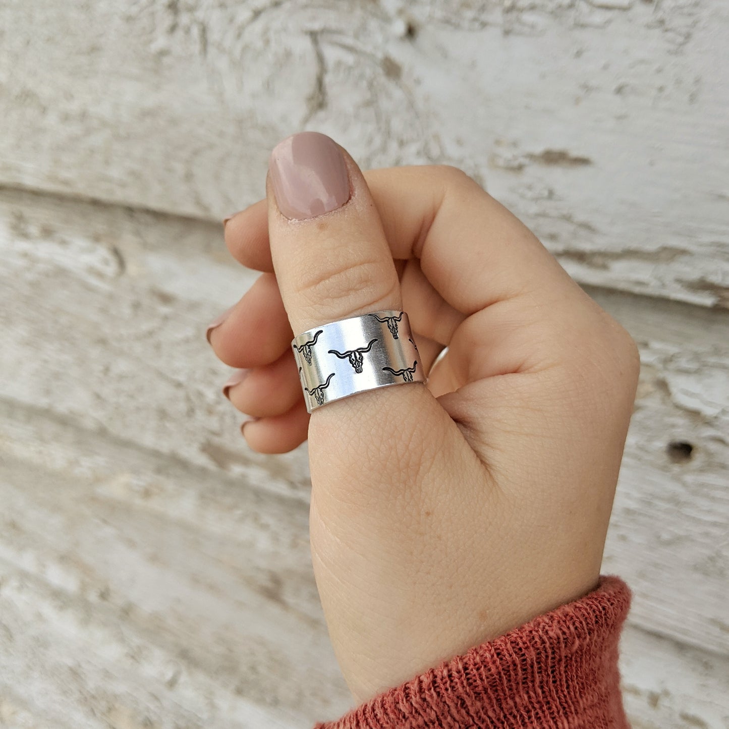 Longhorn Skull Ring