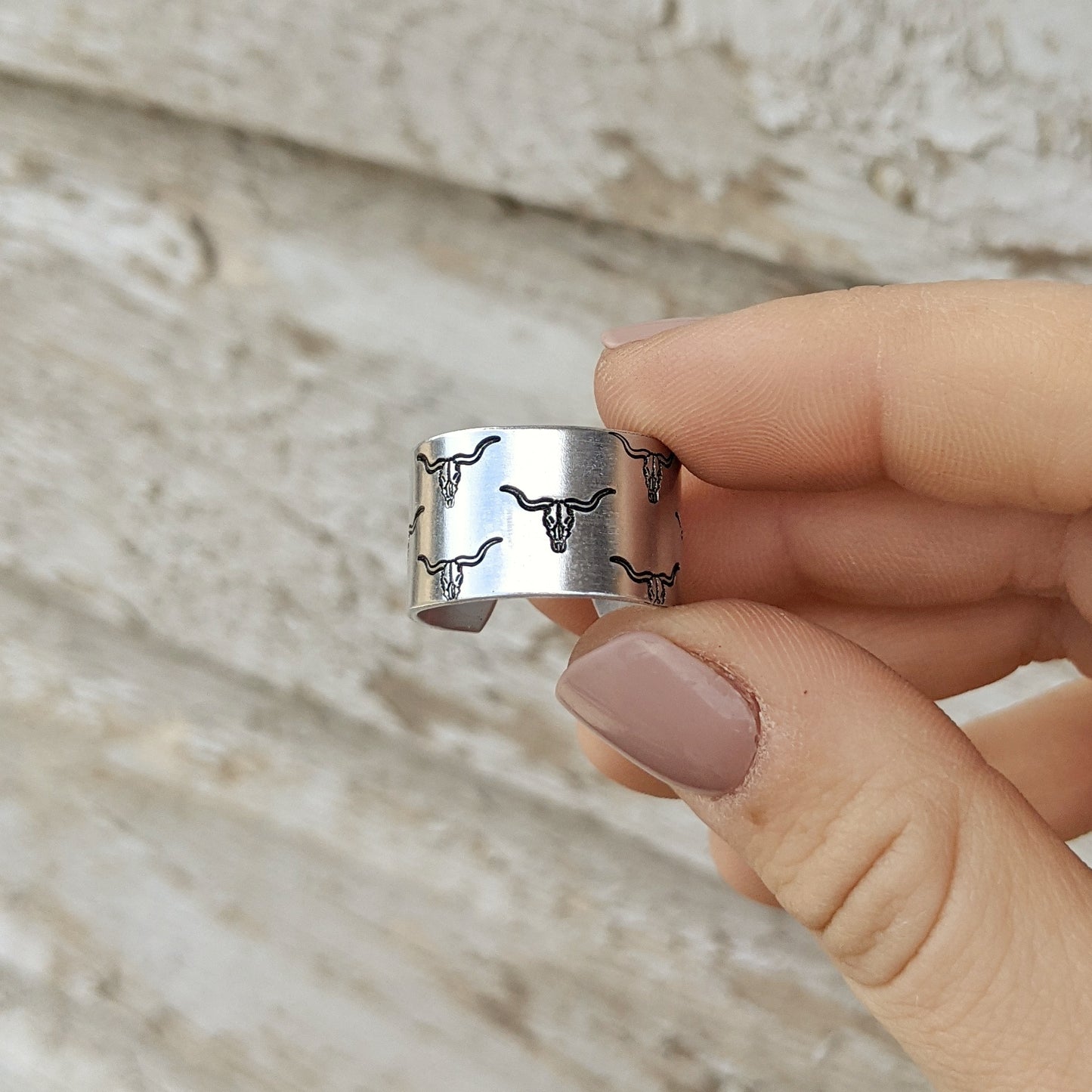 Longhorn Skull Ring