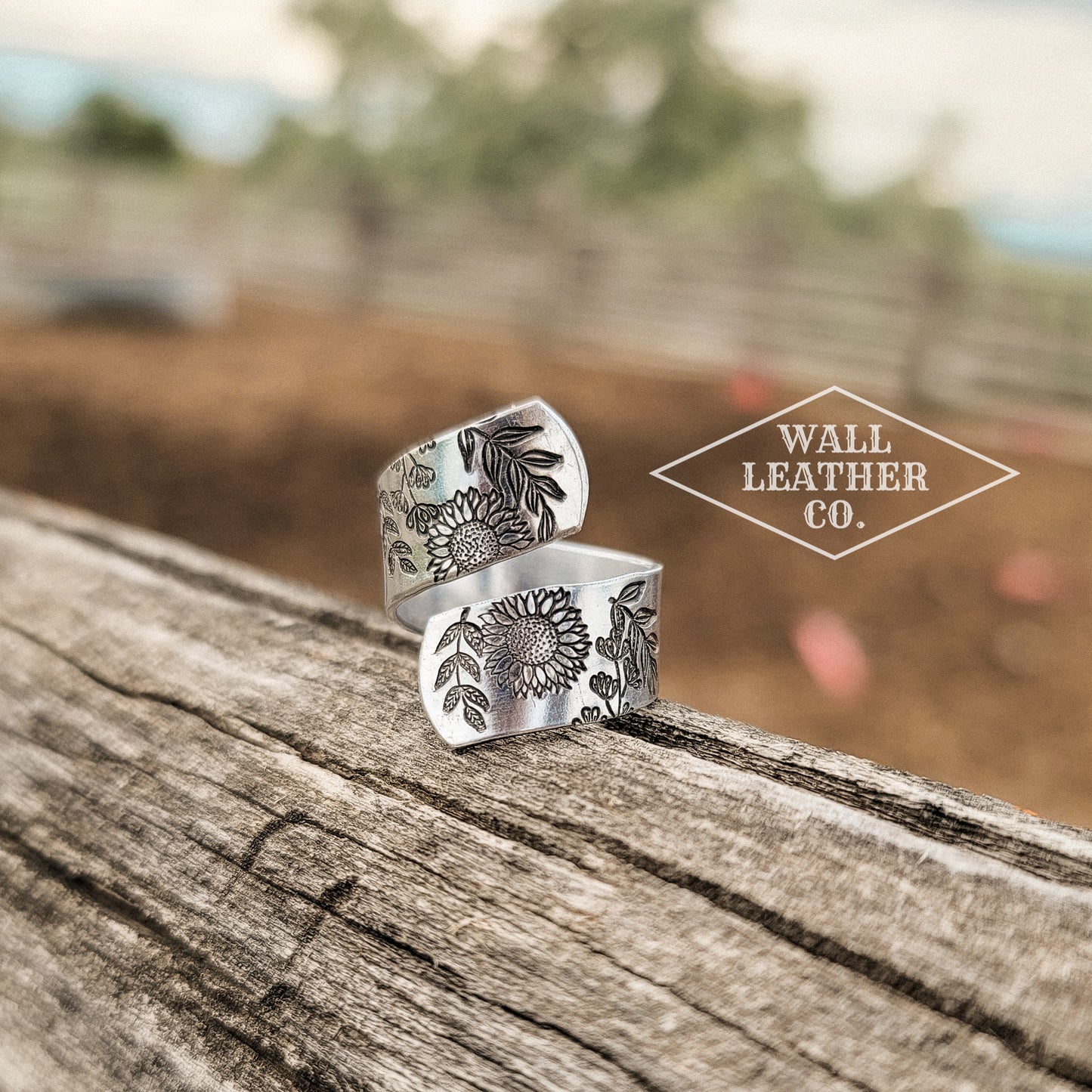 Sunflower Field Wrap Ring