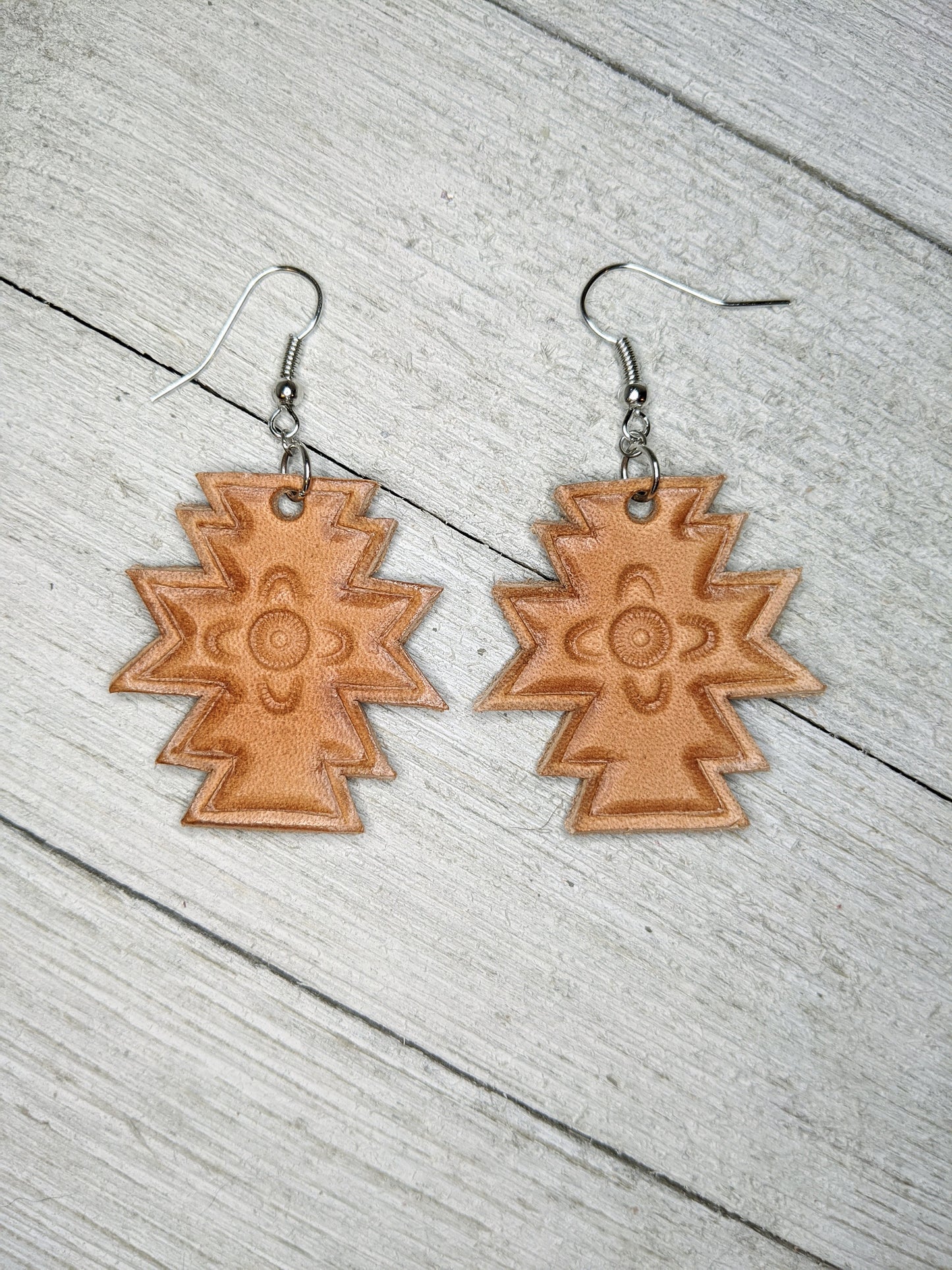Aztec Leather Earrings