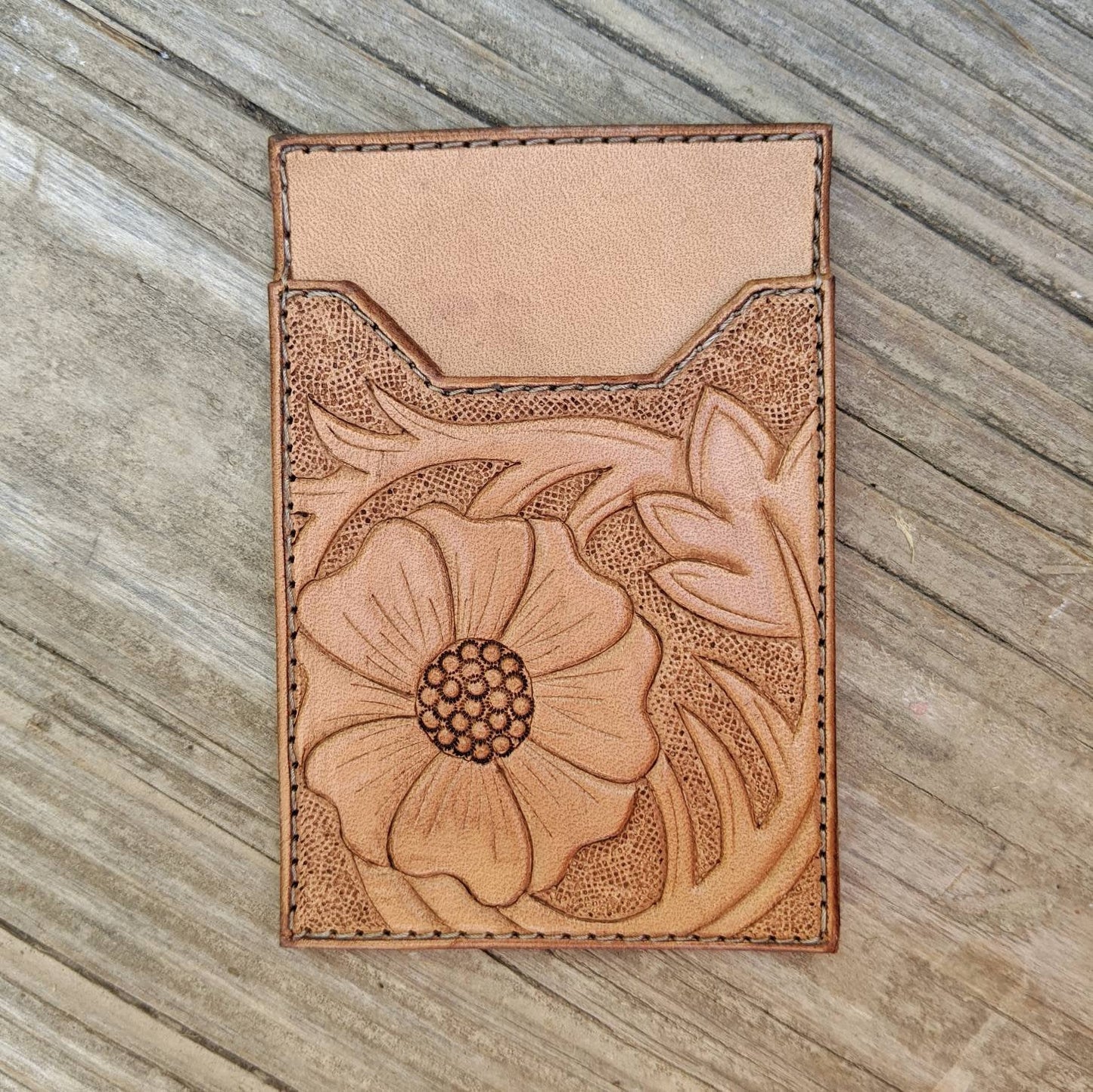 Floral Leather Phone Wallet