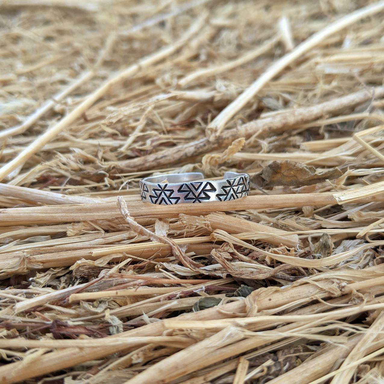 Aztec Print Stacker Ring
