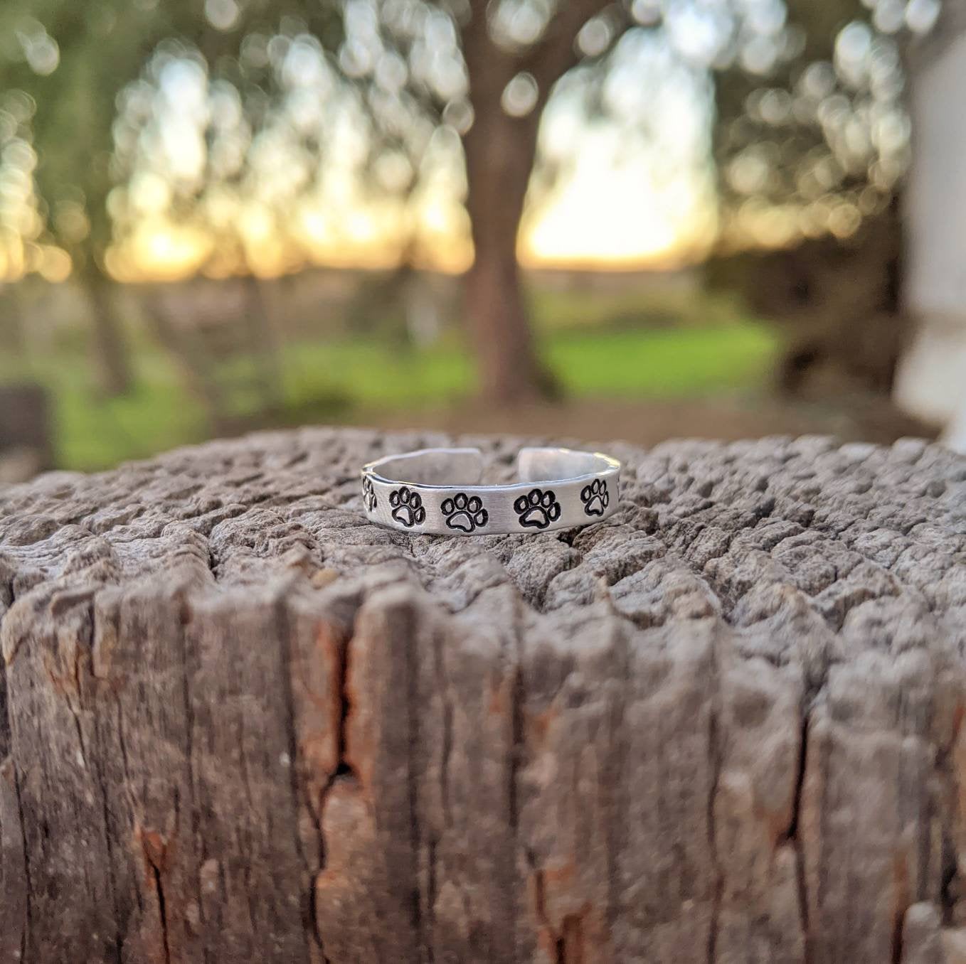 Paw Print Stacker Ring