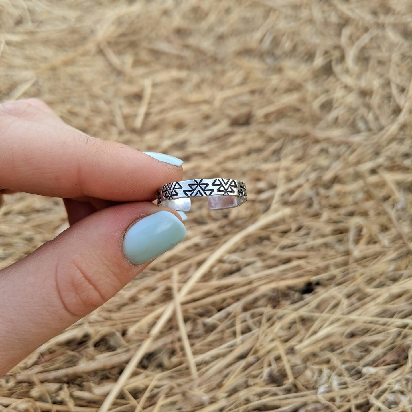 Aztec Print Stacker Ring