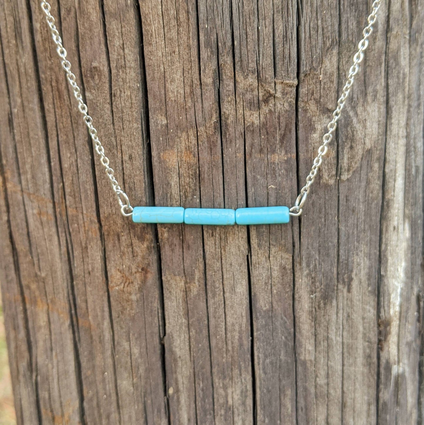 Turquoise Bar Necklace