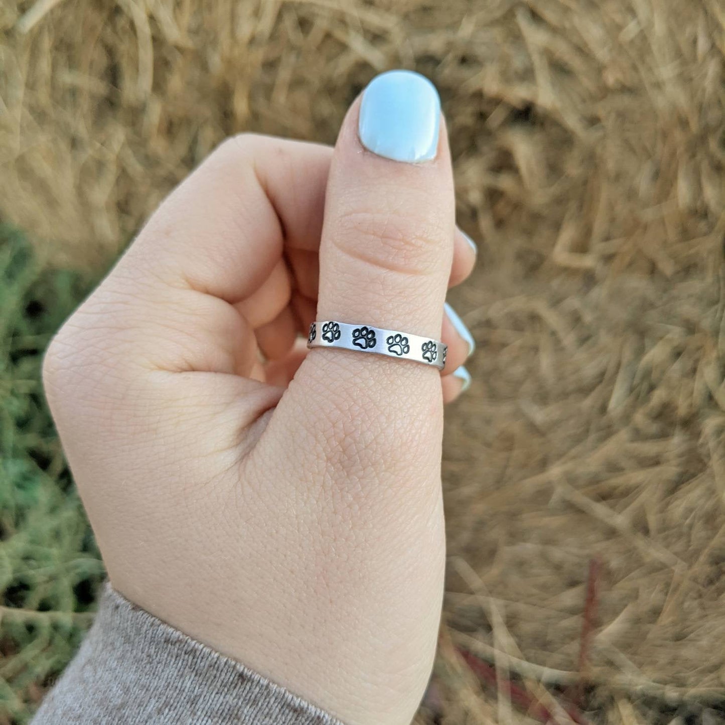 Paw Print Stacker Ring