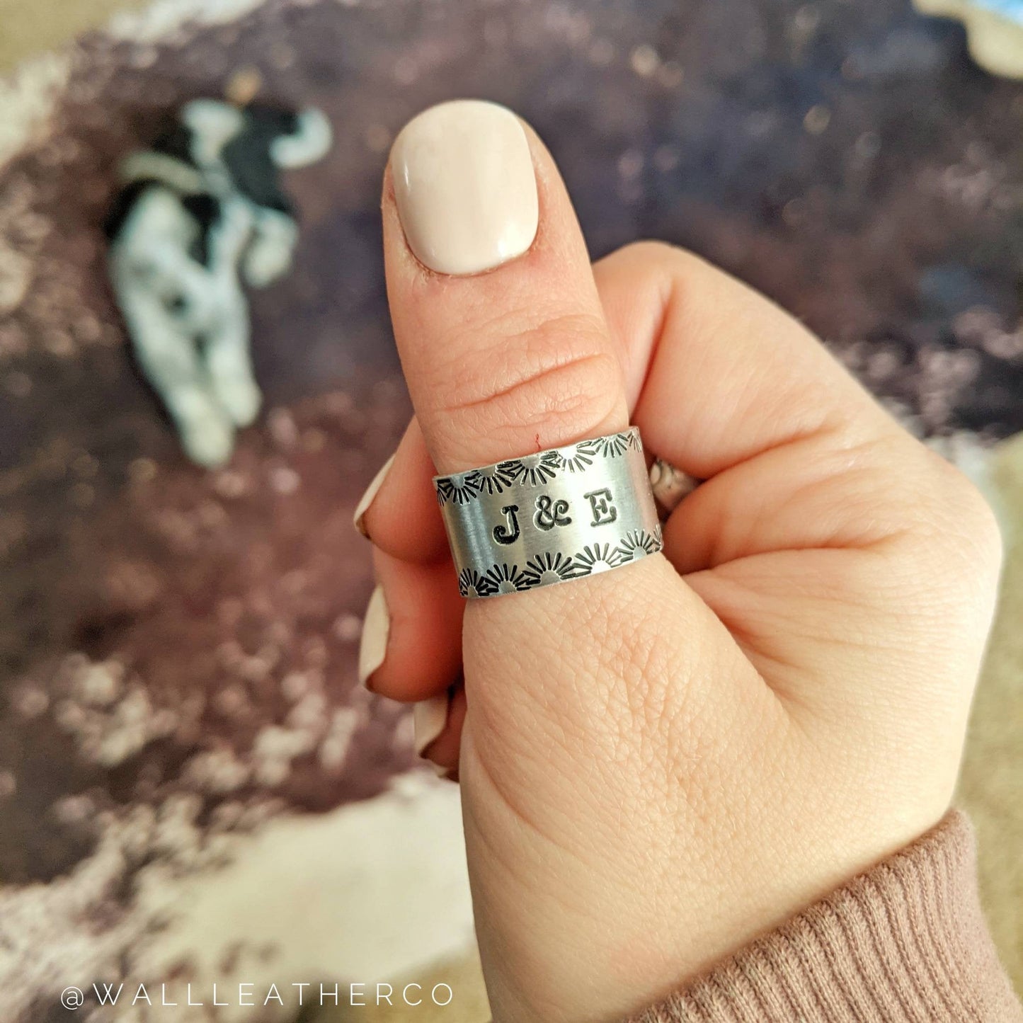 Personalized Initials Western Ring
