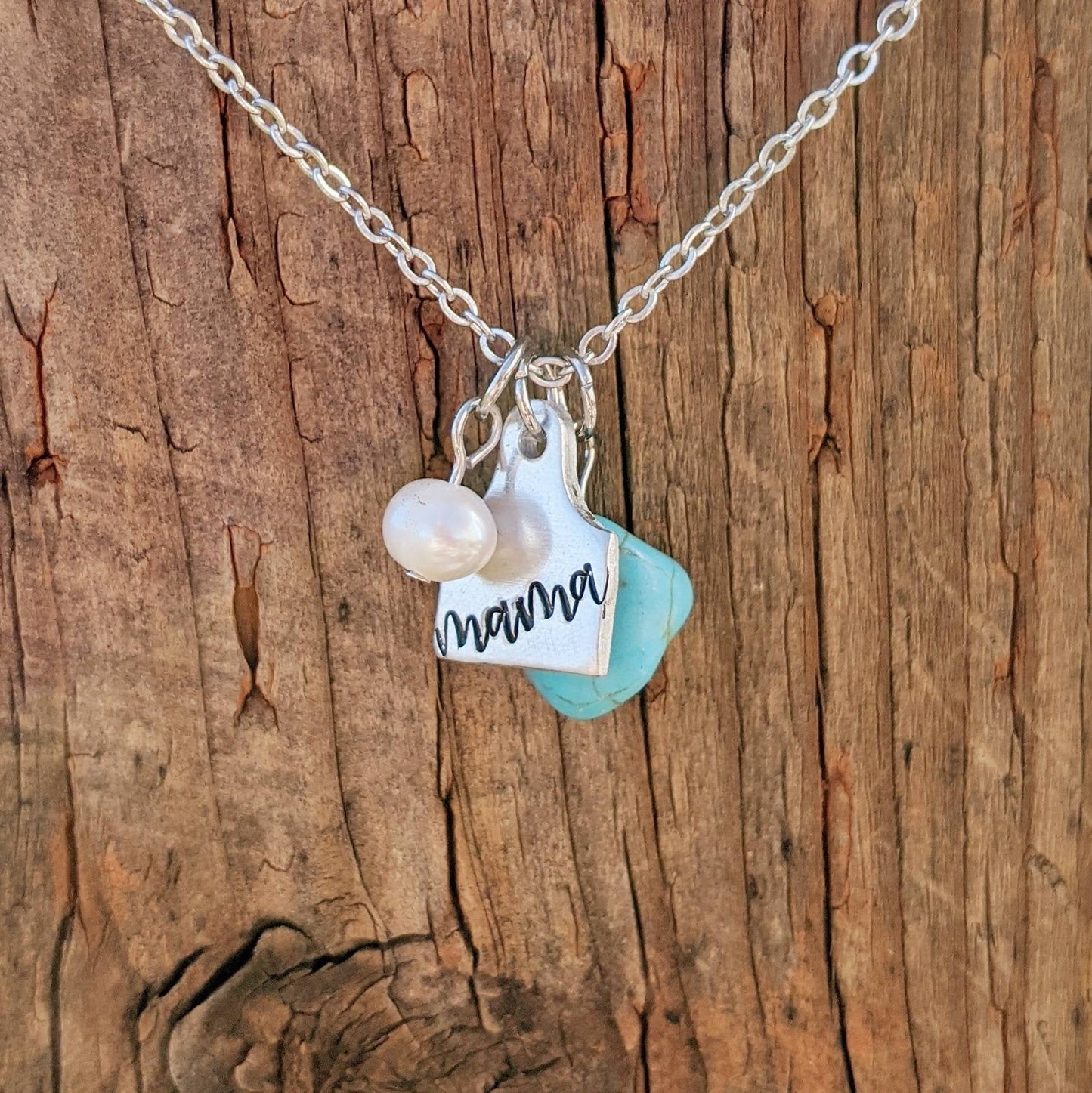 Mother's Cattle Ear Tag Necklace