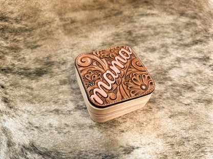 Mama Tooled Leather Jewelry Box