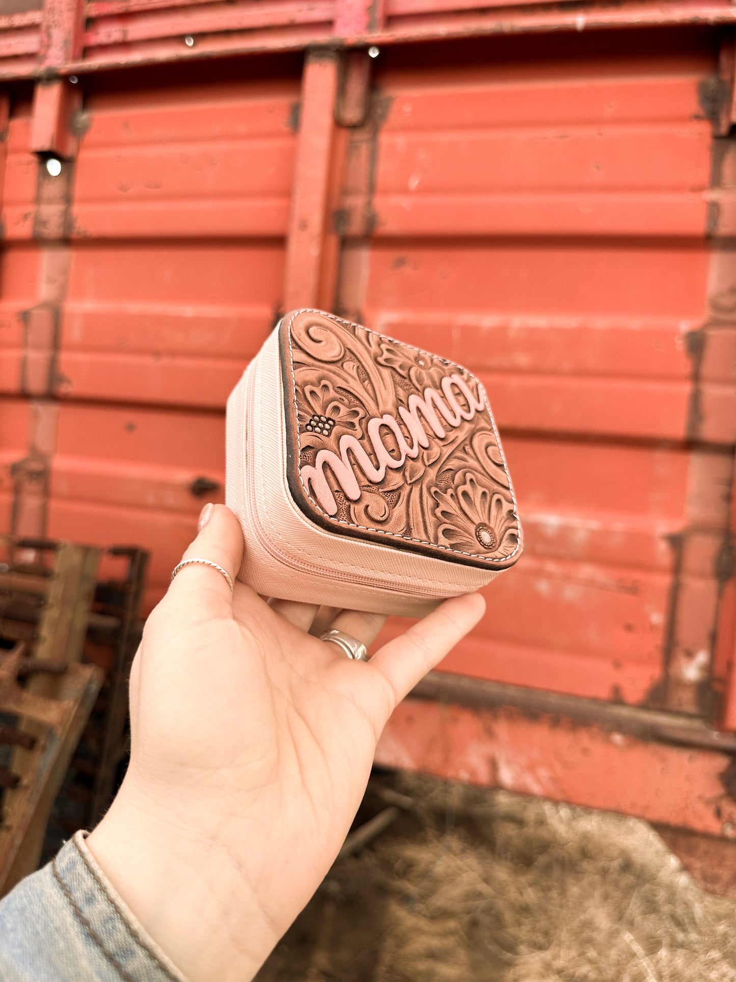 Mama Tooled Leather Jewelry Box