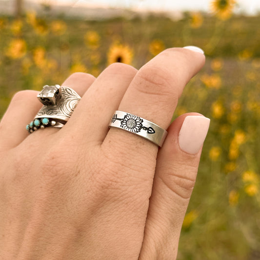 Sunflower Arrow Ring