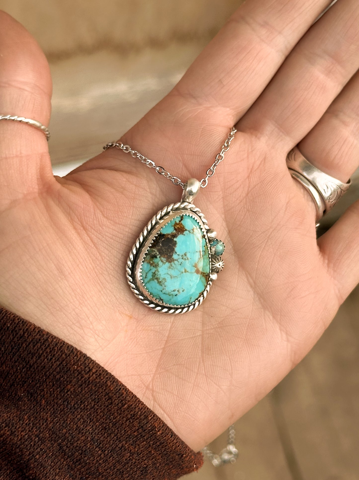 Baja Turquoise & Sterling Silver Necklace