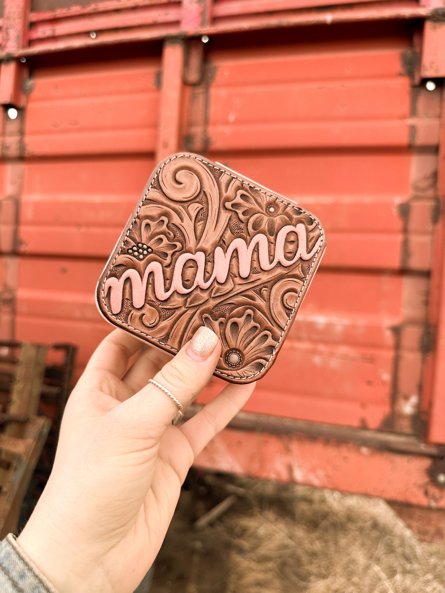 Mama Tooled Leather Jewelry Box