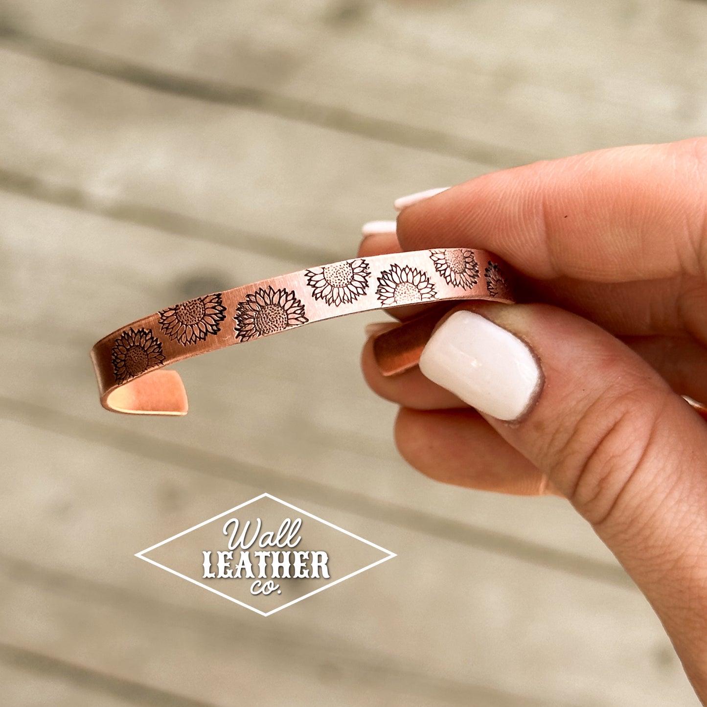 Copper Sunflower Bracelet
