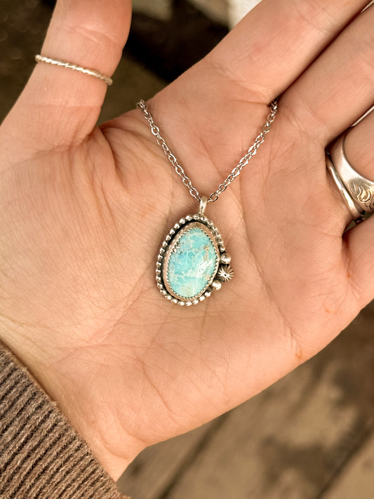 Bluebird Turquoise & Sterling Silver Necklace