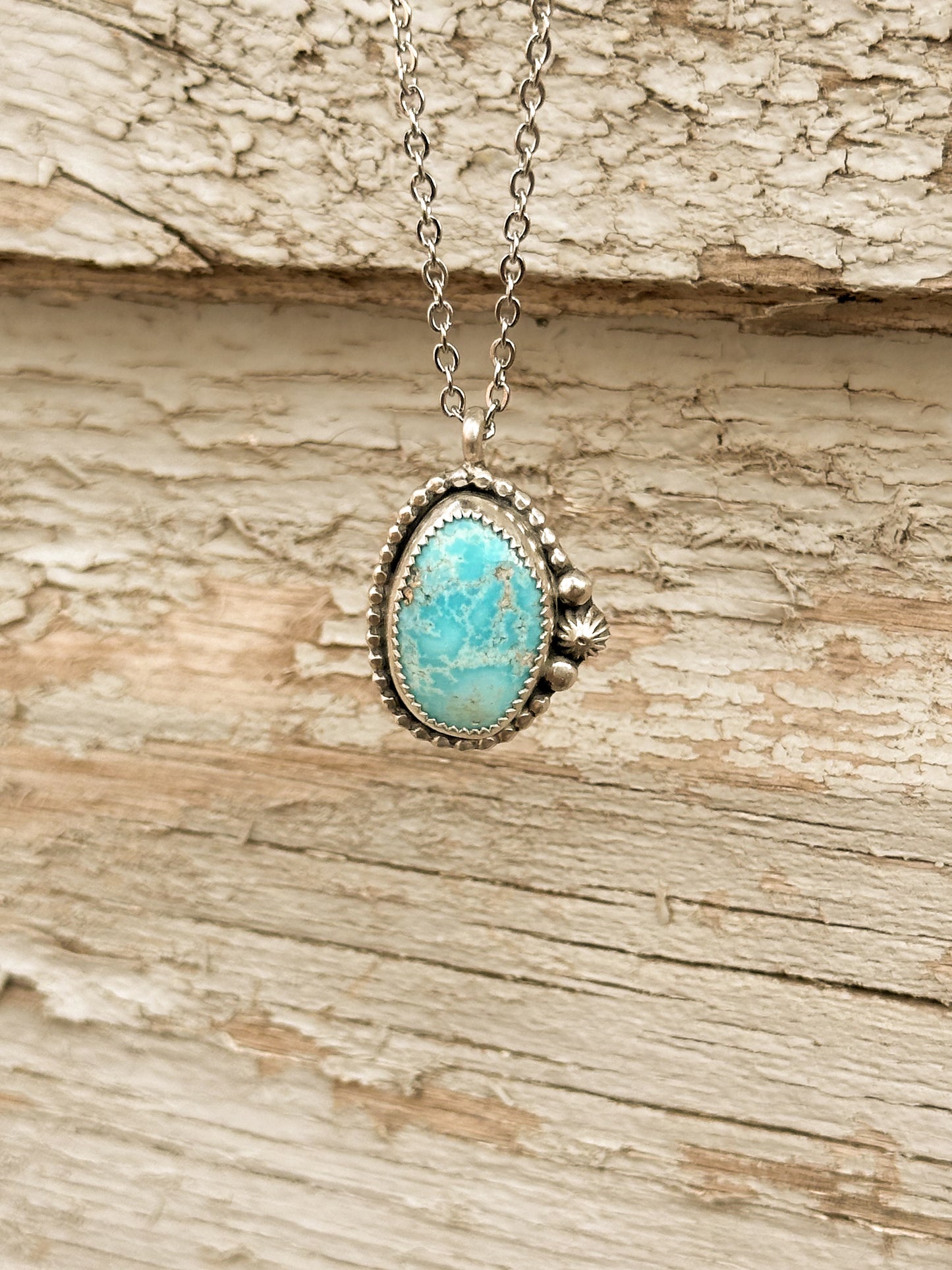 Bluebird Turquoise & Sterling Silver Necklace