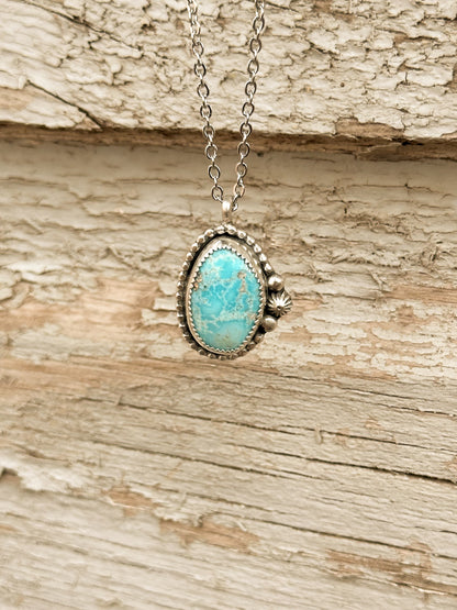 Bluebird Turquoise & Sterling Silver Necklace