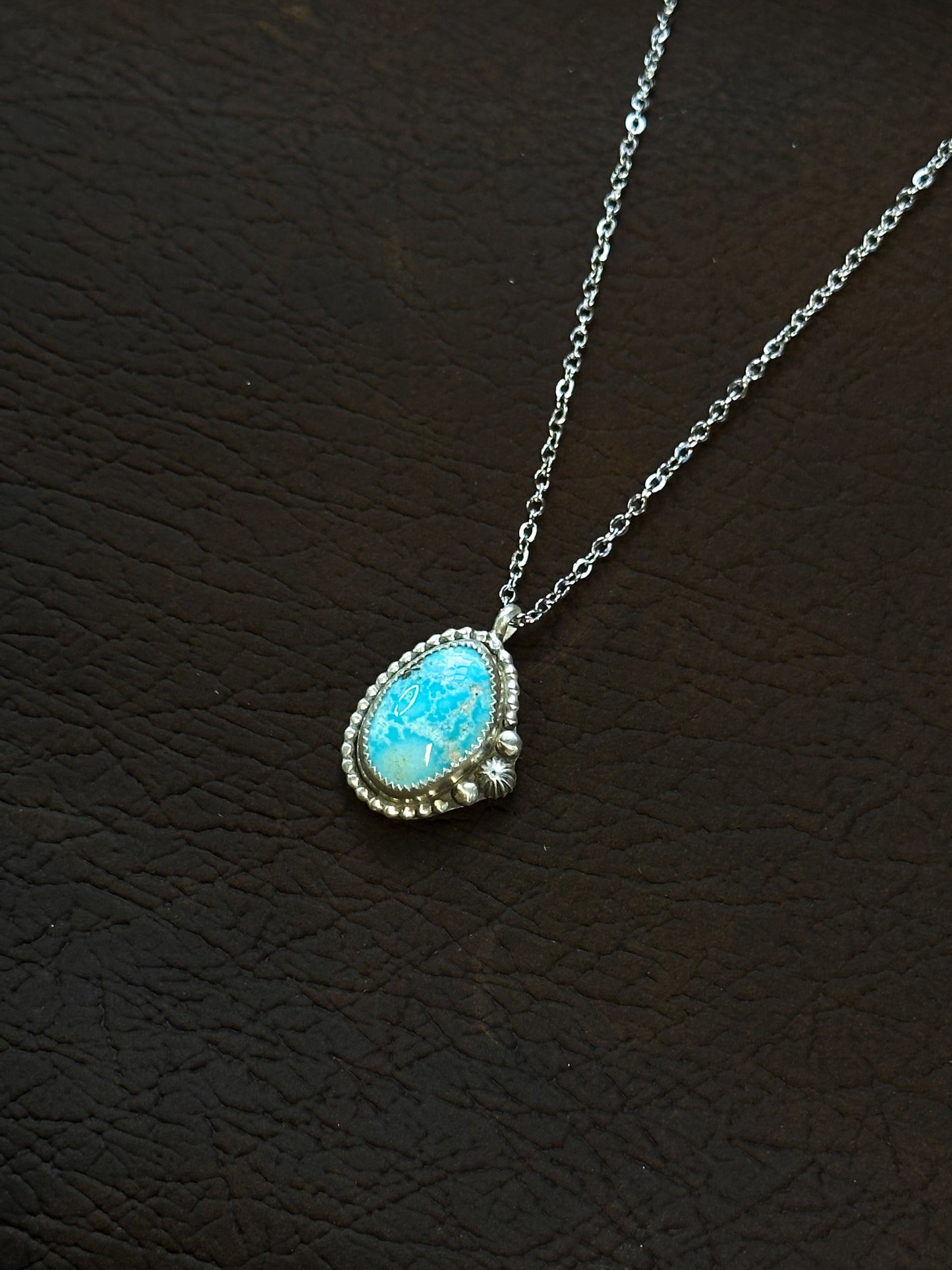 Bluebird Turquoise & Sterling Silver Necklace