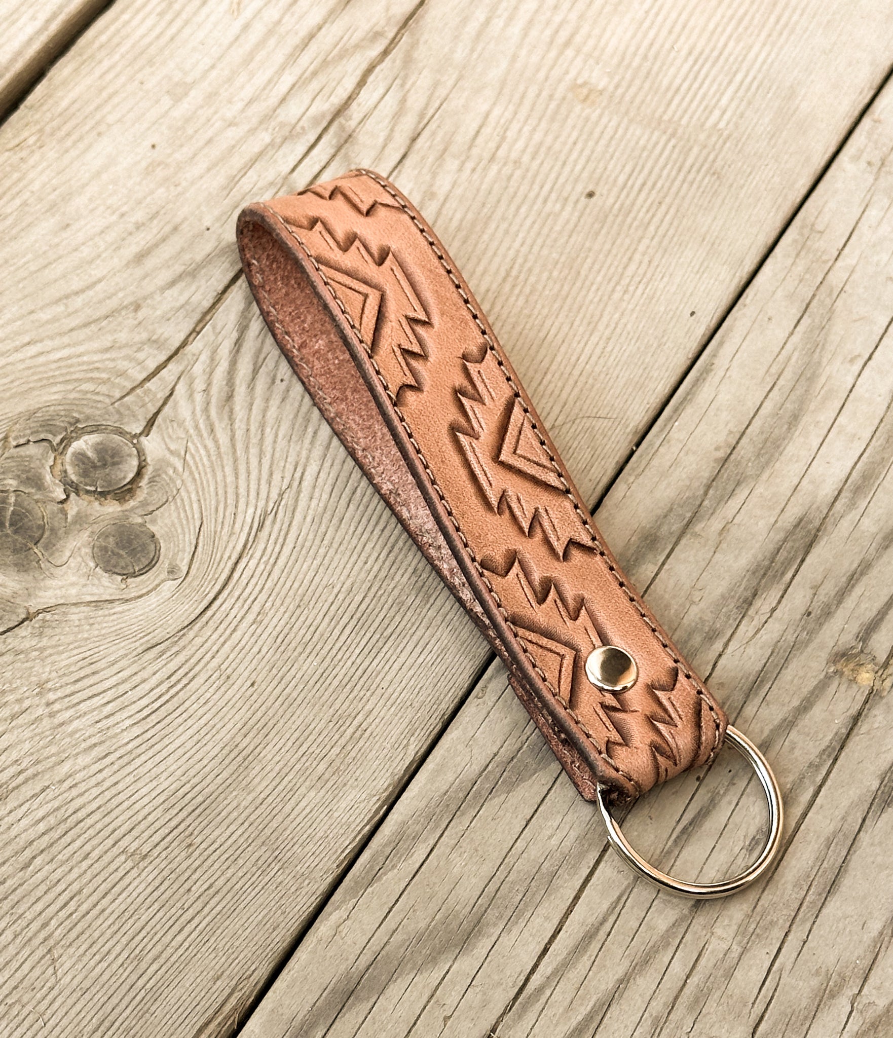 Aztec Key Fob Keychain – Wall Leather Co.