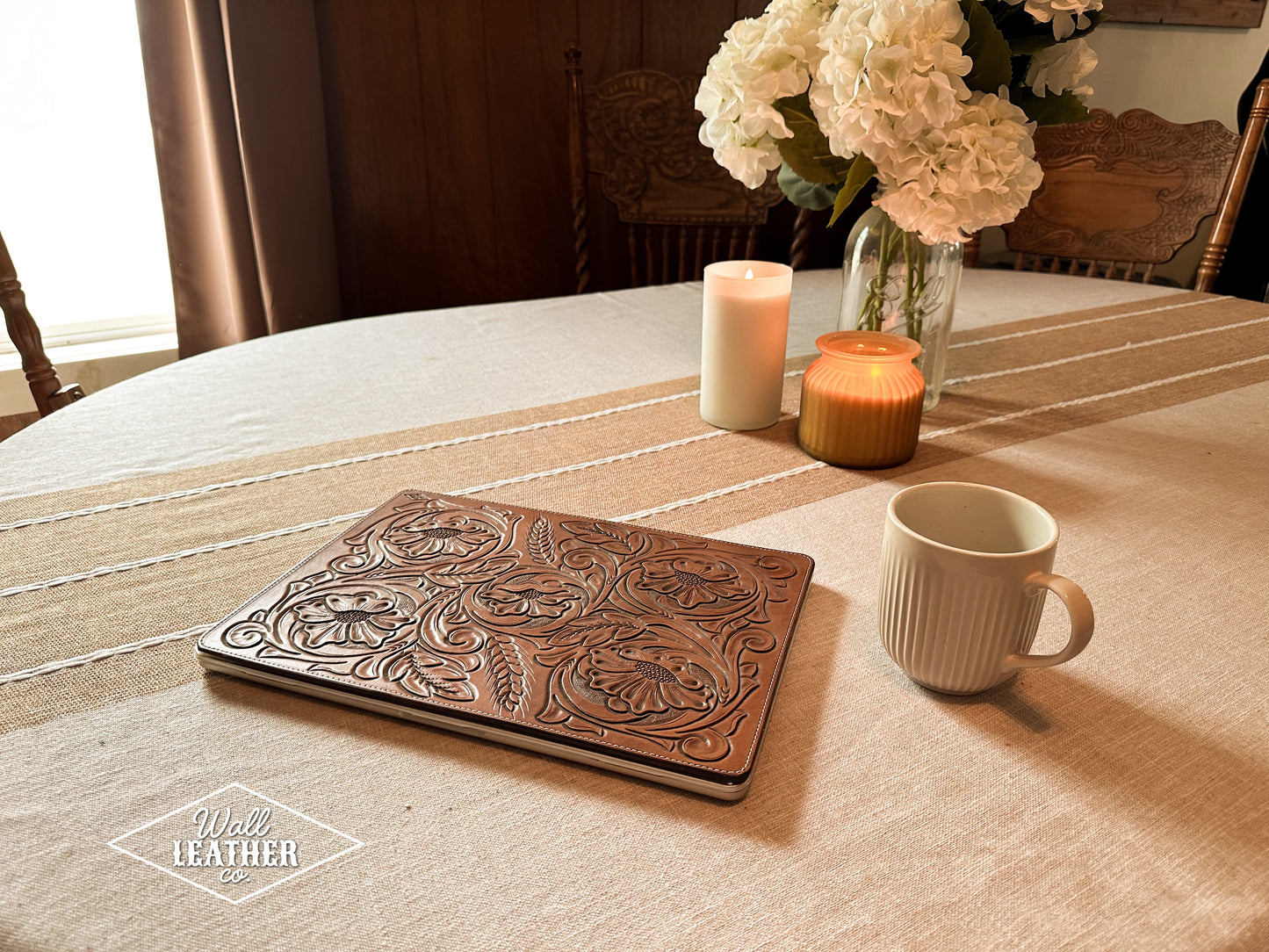 Tooled Leather MacBook Laptop Cover