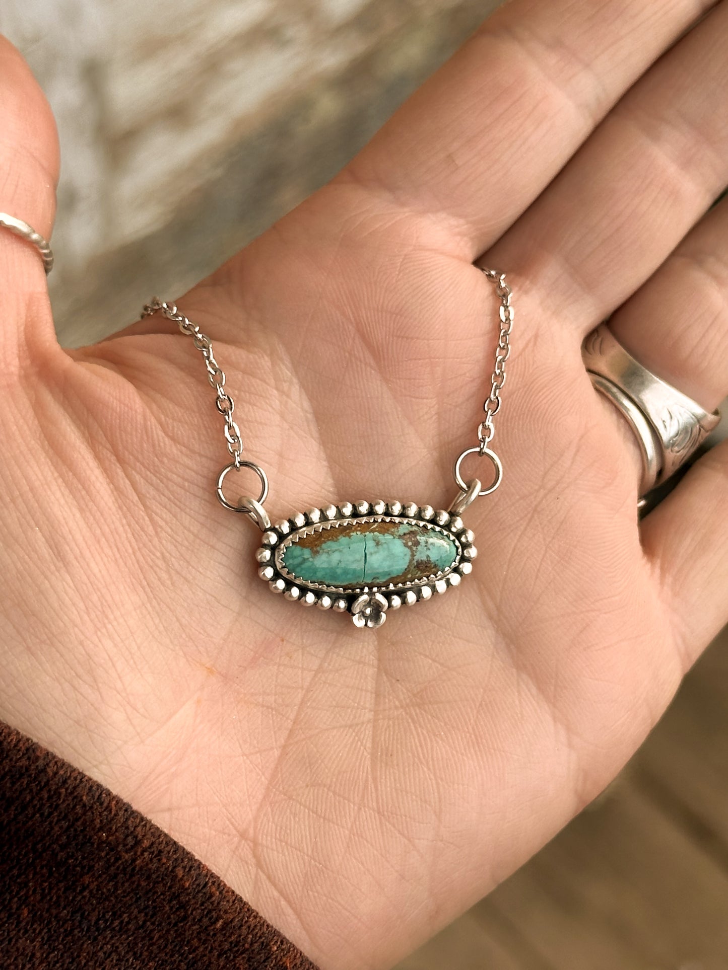 Carico Turquoise & Sterling Silver Necklace