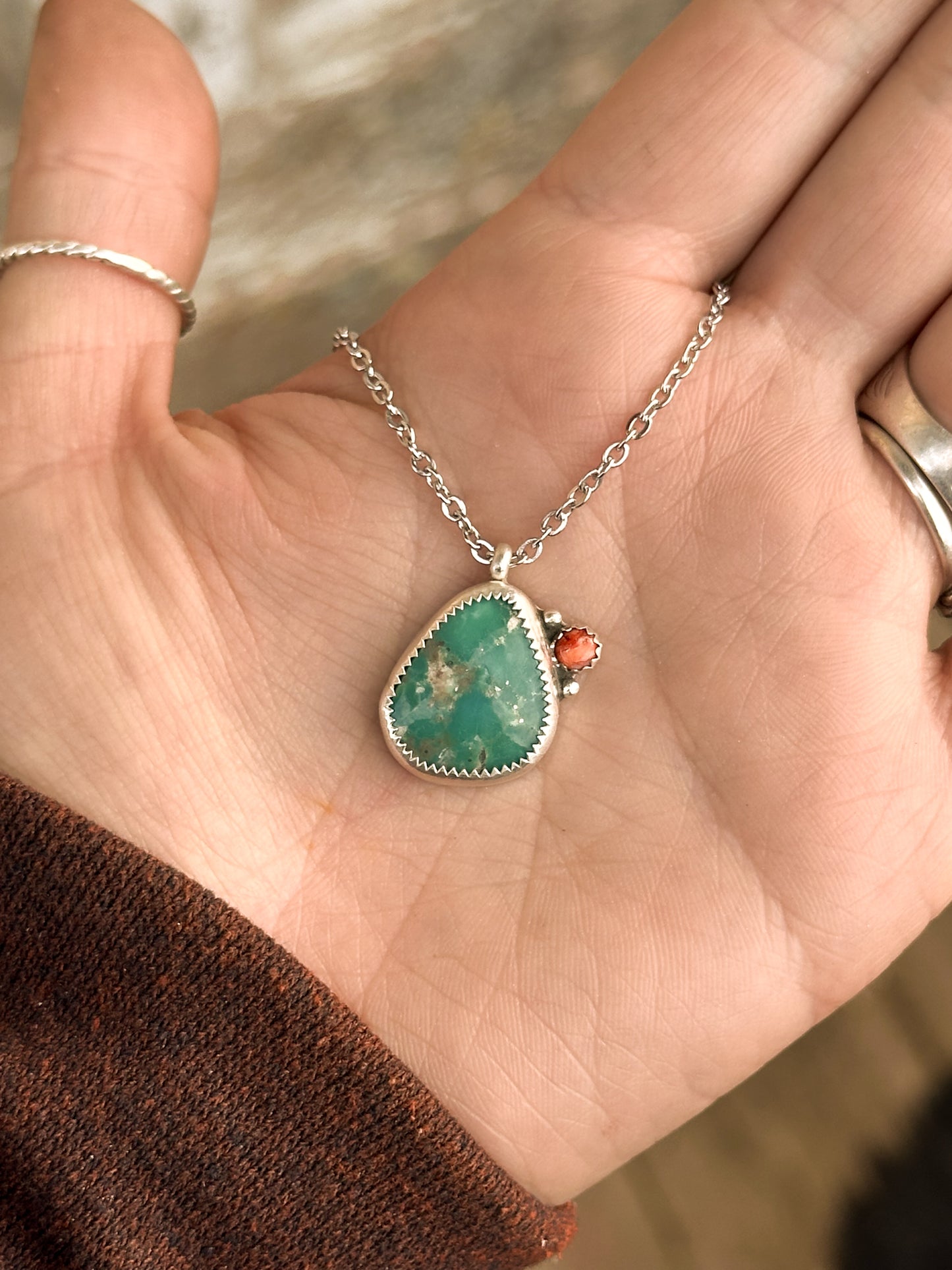 Campitos Turquoise & Sterling Silver Necklace
