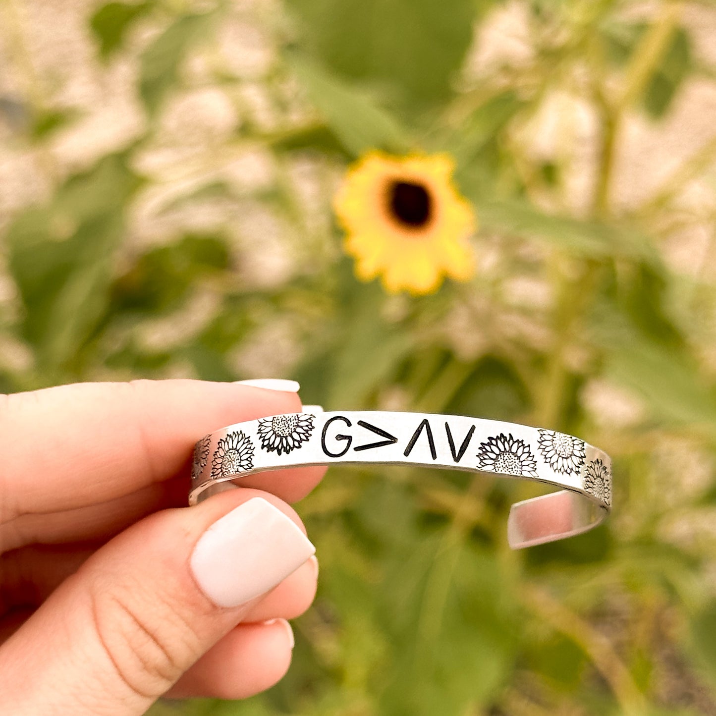 God is Greater Sunflowers Bracelet