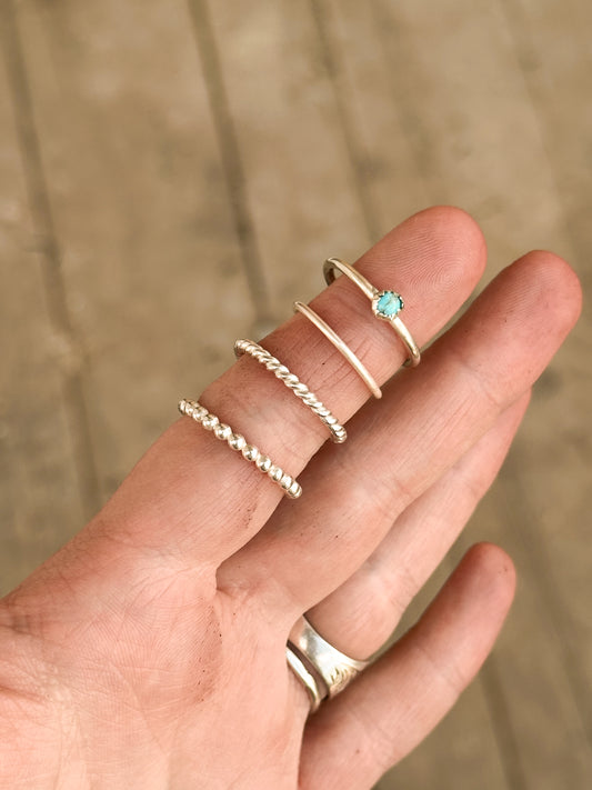 Sterling Silver Stacking Rings - Individual
