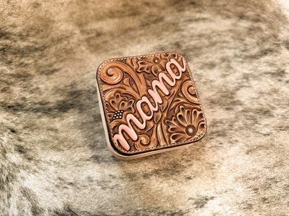 Mama Tooled Leather Jewelry Box