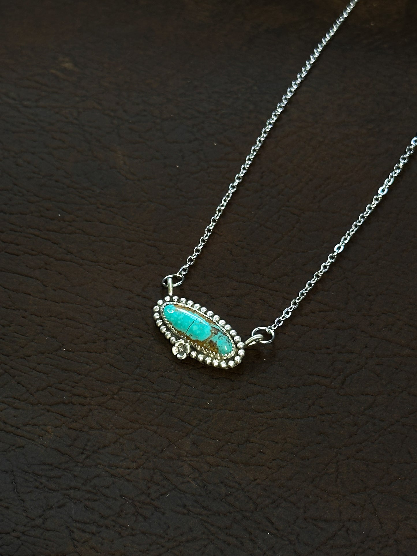 Carico Turquoise & Sterling Silver Necklace