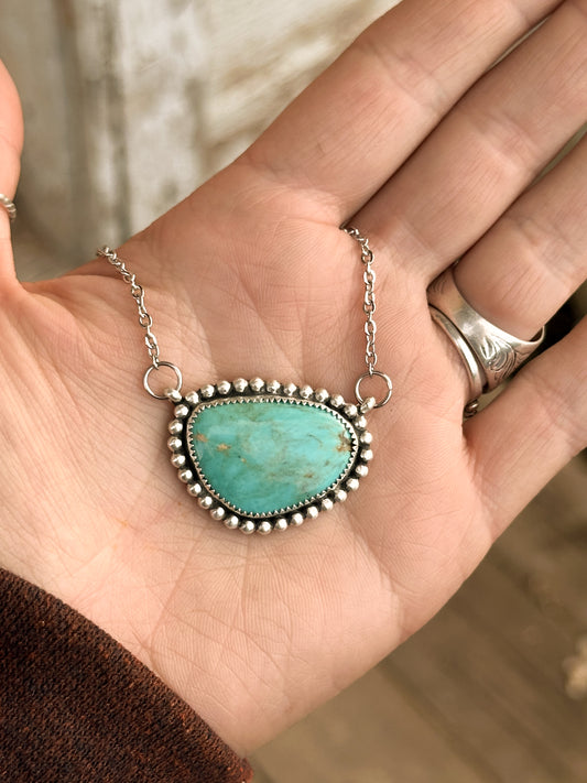 Baja Turquoise & Sterling Silver Statement Necklace