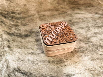 Mama Tooled Leather Jewelry Box