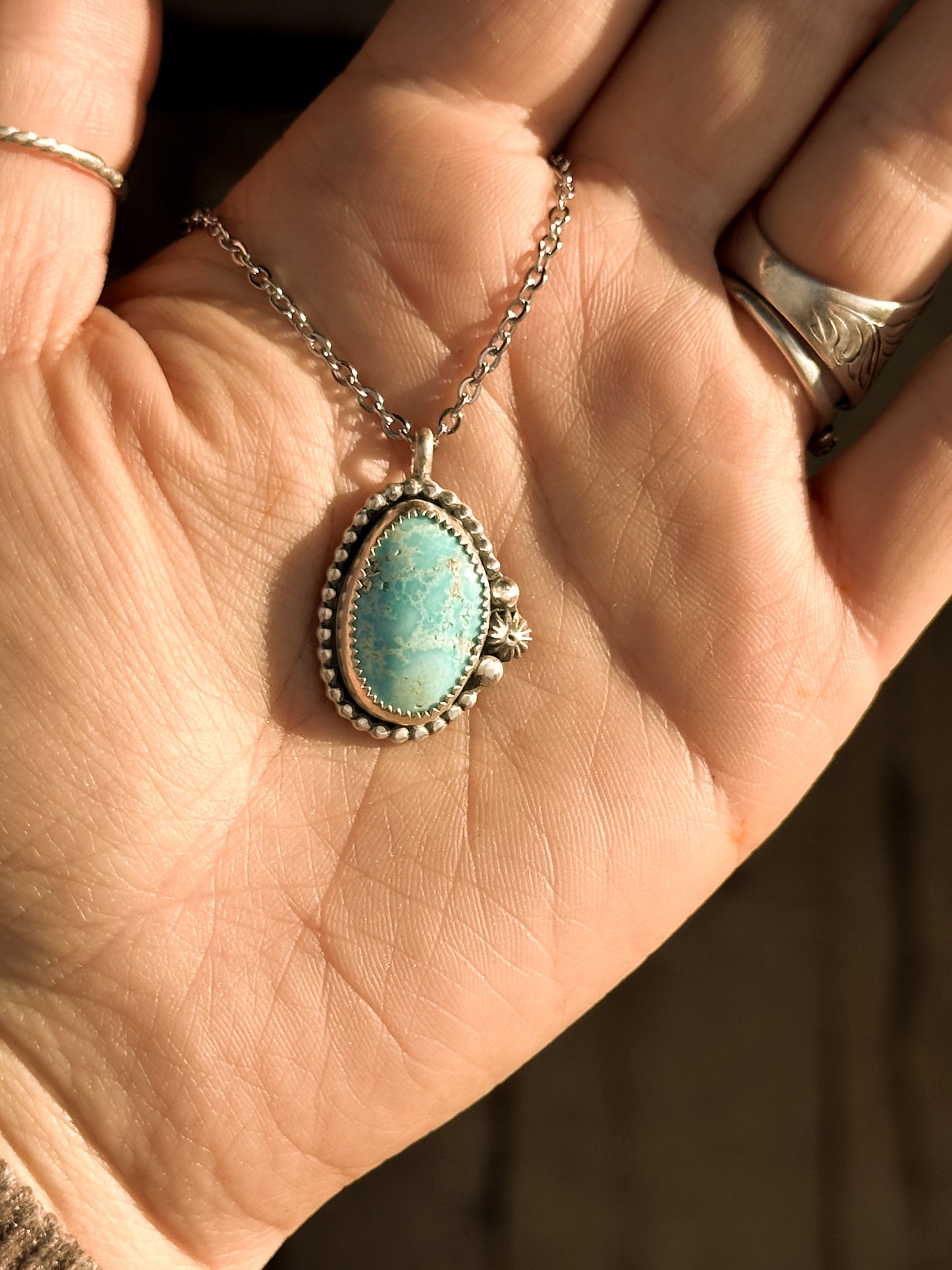 Bluebird Turquoise & Sterling Silver Necklace