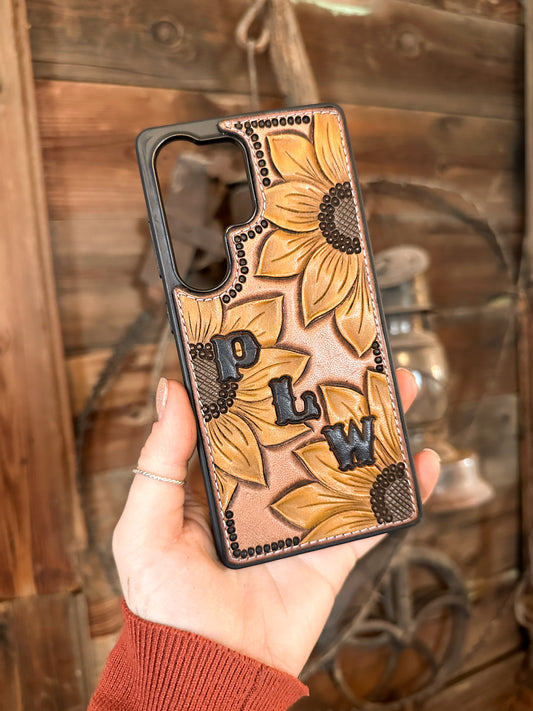 Sunflowers Phone Case with Initials