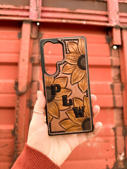 Sunflowers Phone Case with Initials