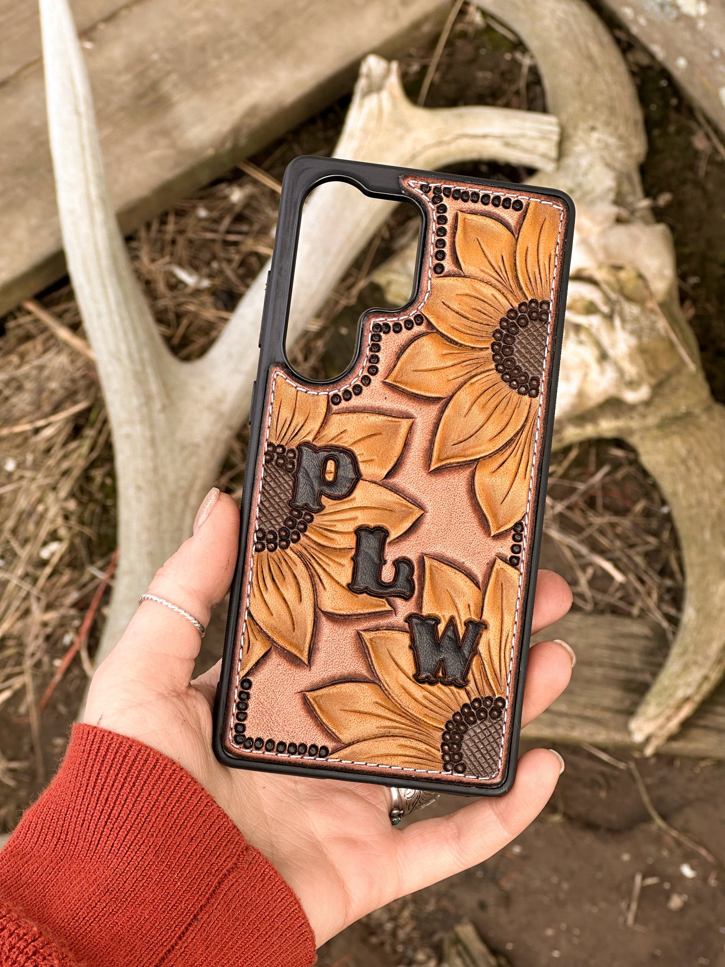 Sunflowers Phone Case with Initials